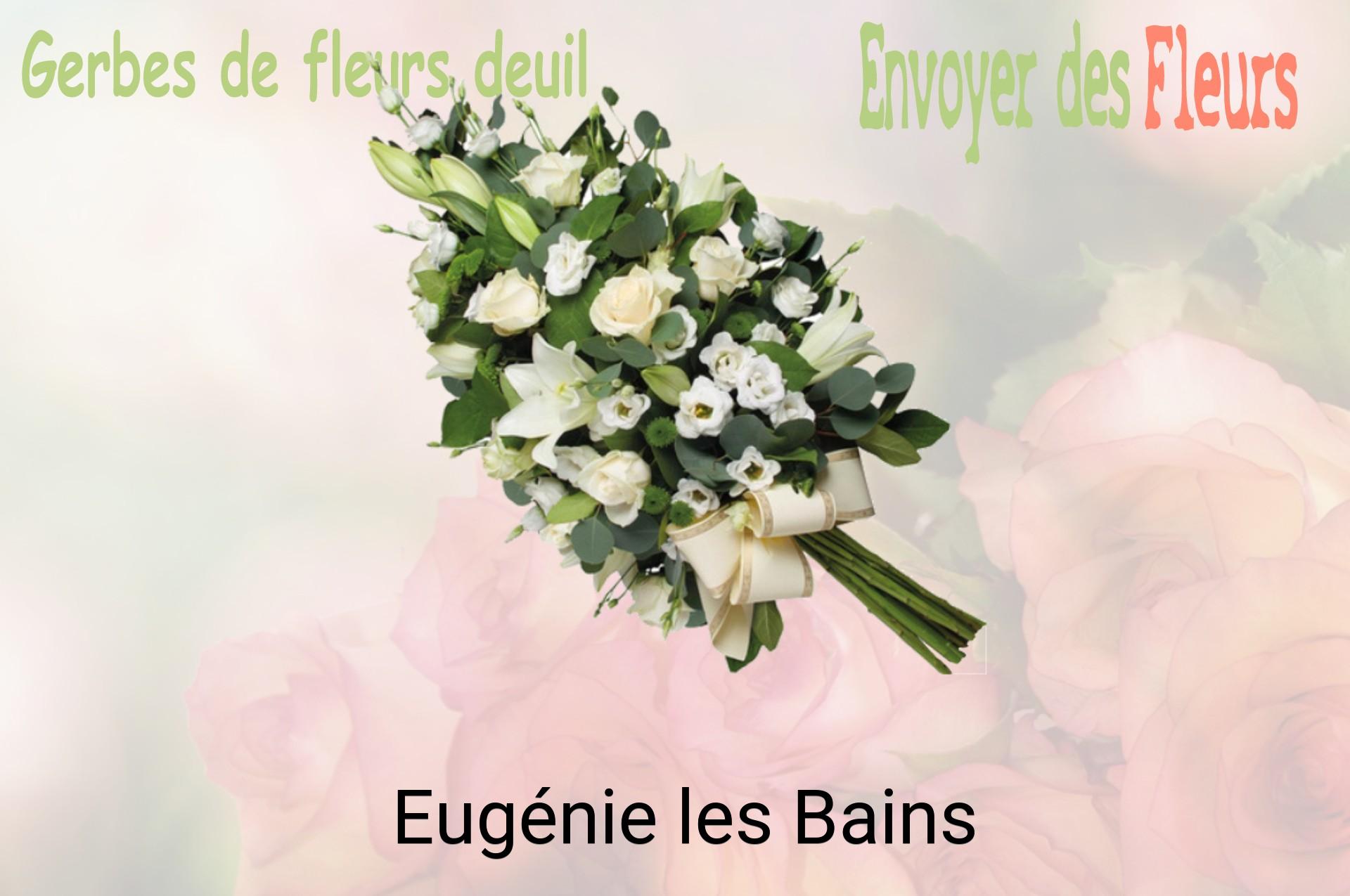 Gerbe de fleurs de deuil livrée à Eugénie-les-Bains